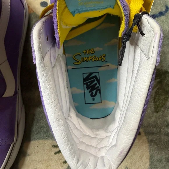 Vans Women’s Lisa Simpson Limited Edition Purple and Yellow High-Top Sneakers - Picture 9 of 9